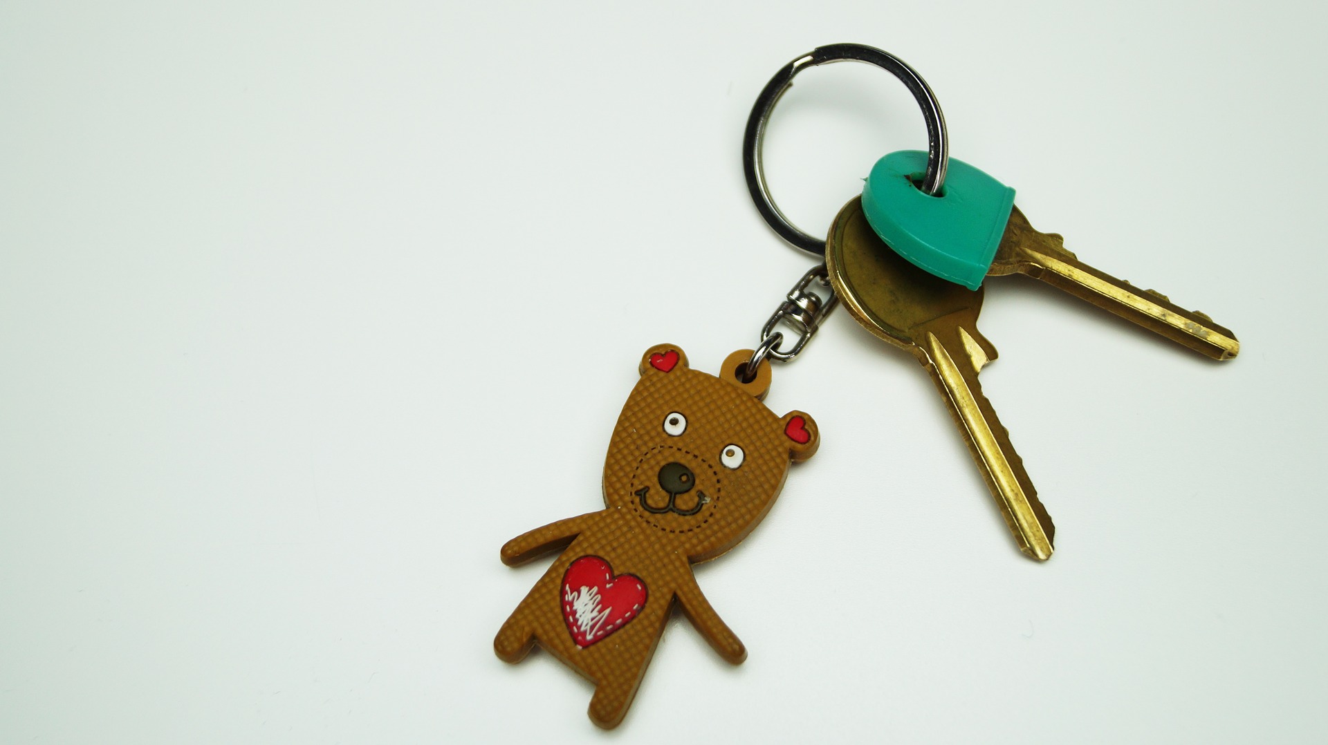 selbst gebastelter Schlüsselanhänger, Teddybär