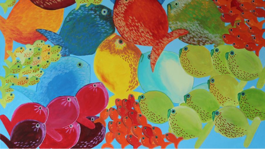 Bild von Irene Schicke viele bunte FIsche