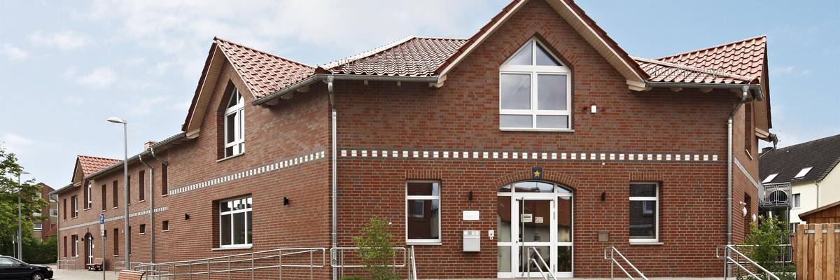 Ansicht des Einganges vom Familienzentrum Rethen