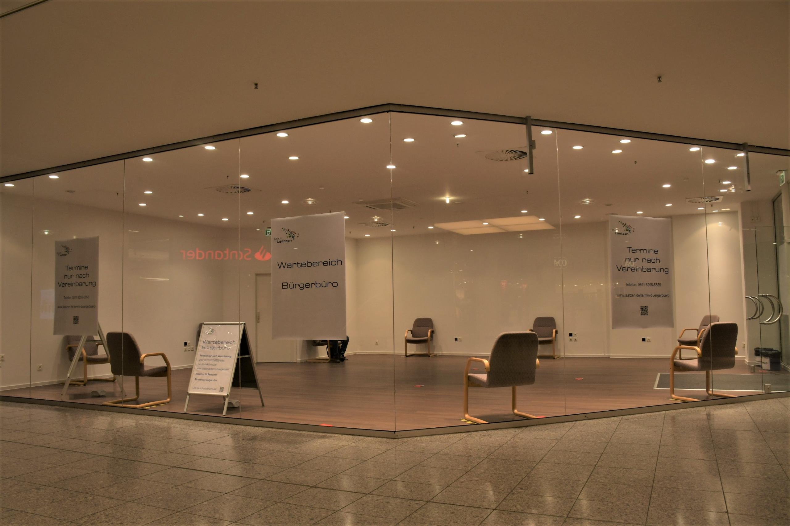 Neuer Wartebereich des Bürgerbüros