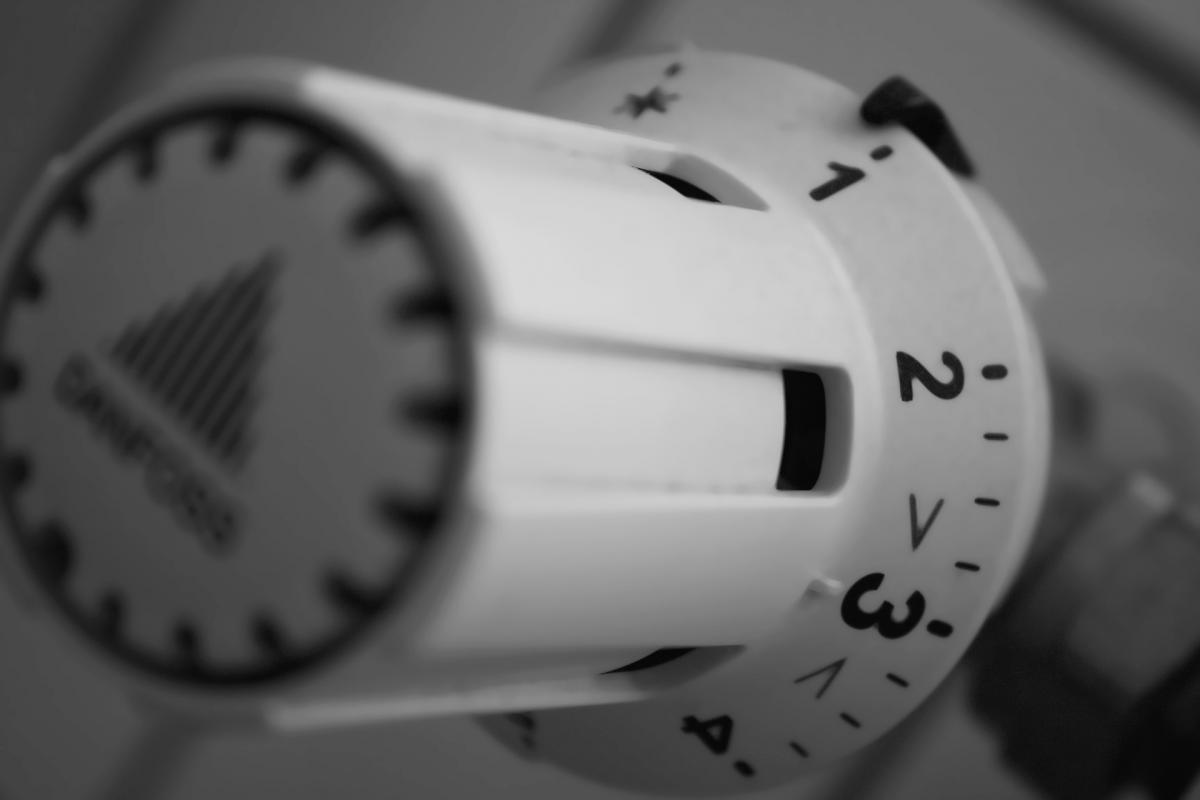Ausschnitt eines Heizungs-Thermostats