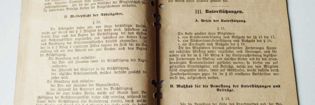 Historische Dokument, fotografiert als Doppelseite