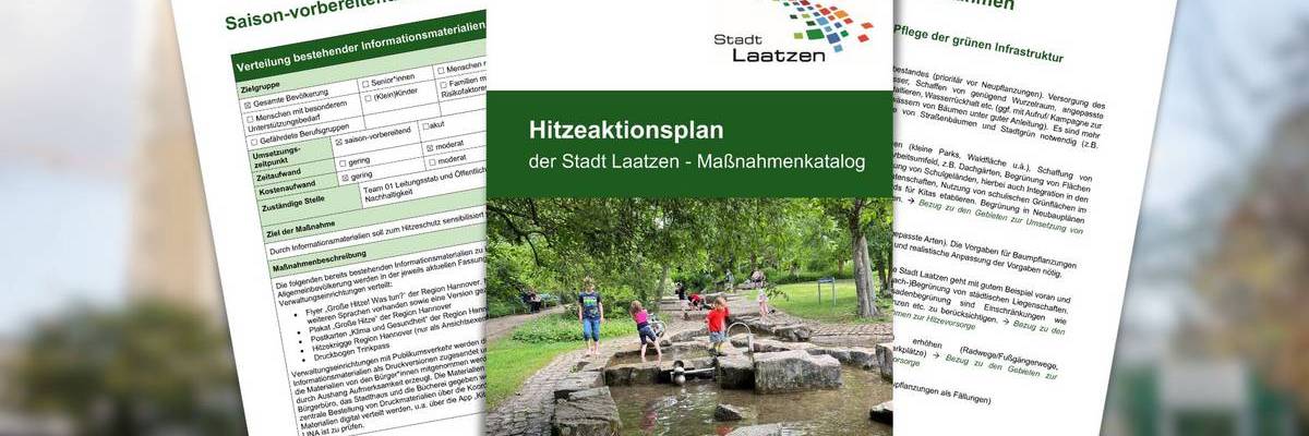 Hitzeaktionsplan (HAP) © Stadt Laatzen Bild mit der Ansicht des Hitzeaktionsplan (HAP)-Dokuments