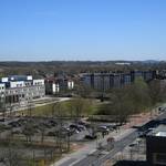 Luftaufnahme vom Erich Kästner Schulzentrum mit Marktraße