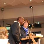 Delegation aus Frankreich © Ilka Hanenkamp-Ley Mann und Frau am Rednerpult