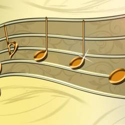 Notenschlüssel und Noten als Grafik
