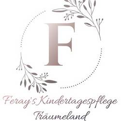 Logo Kindertagespflege Träumeland Logo der Kindertagespflegestelle Träumeland. Der Buchstabe F steht in der Mitte eines Kreises mit Blumenranken als Verzierung.