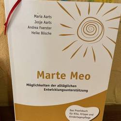 Es ist das Buch zu sehen. Es ist das Buch mit dem Titel - Marte Meo, Möglichkeiten der alltäglichen Entwicklungsunterstützung.