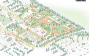 Plan des Bildungscampus als Draufsicht