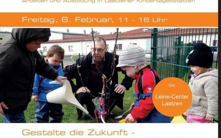 Es ist das Plakat für die Veranstaltung zu sehen. Die Überschrift lautet Bildung findet Stadt.