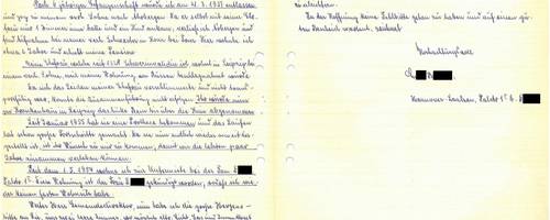 Vergilbtes Dokument, enthält einen Brief.