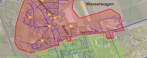 auf der Karte von Gleidingen sind die Standorte für Notversorgung mit Trinkwasser eingezeichnet