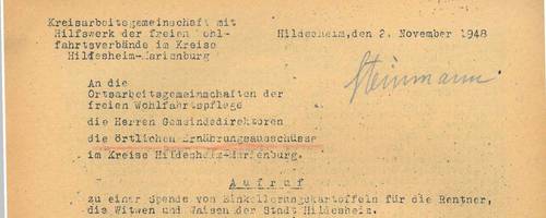 Historisches Dokument im Ausschnitt