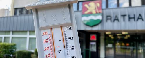 Thermometer: Mehr als 30 Grad Celsius auf dem Marktplatz gemessen.