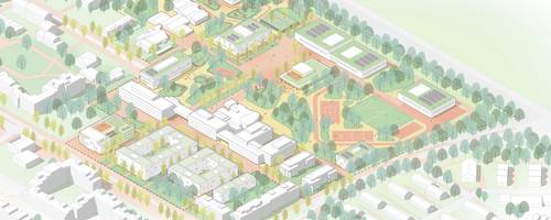 Plan des Bildungscampus als Draufsicht