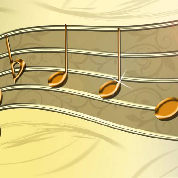 Notenschlüssel und Noten als Grafik