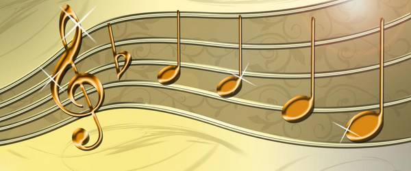 Notenschlüssel und Noten als Grafik