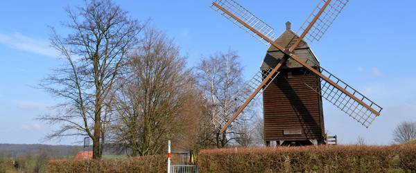 Landschaftsaufnahme der Windmühle Marienrode